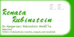 renata rubinstein business card